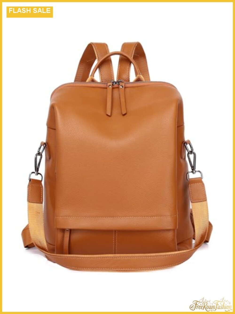Genuine Leather Laptop Backpack Purse for Women